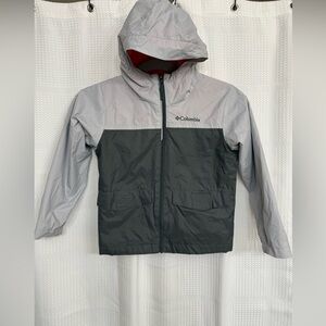 Columbia Fiery Orange Fleece Jacket Rain Zilla